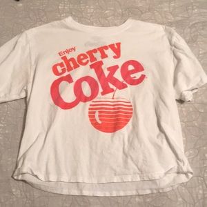 Small Target Enjoy Cherry Coke shirt /tee, cropped